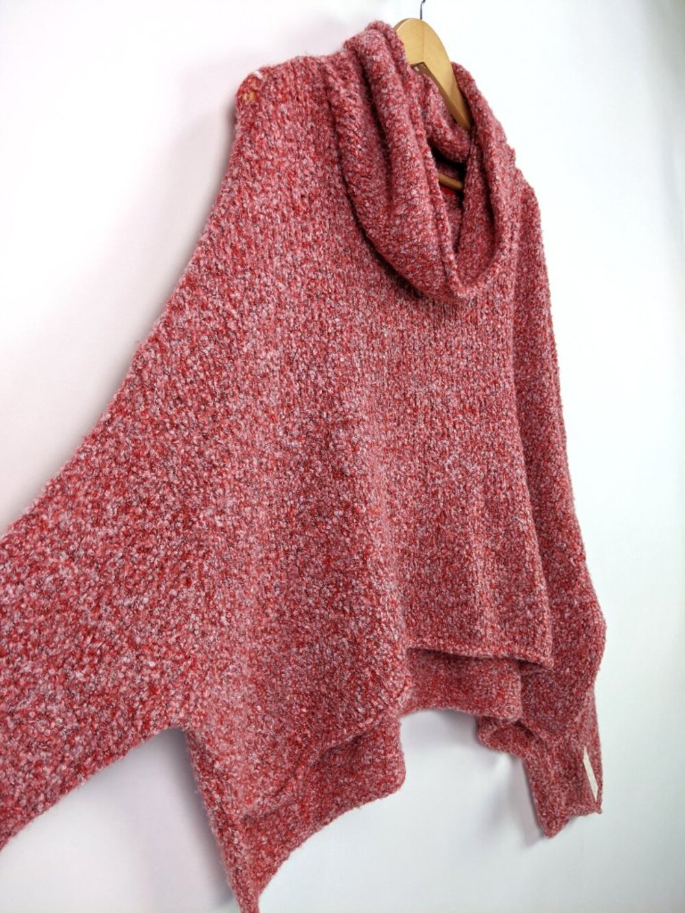 Free People BFF Cowl Neck Sweater in Scarlet Flame Size L